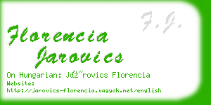 florencia jarovics business card